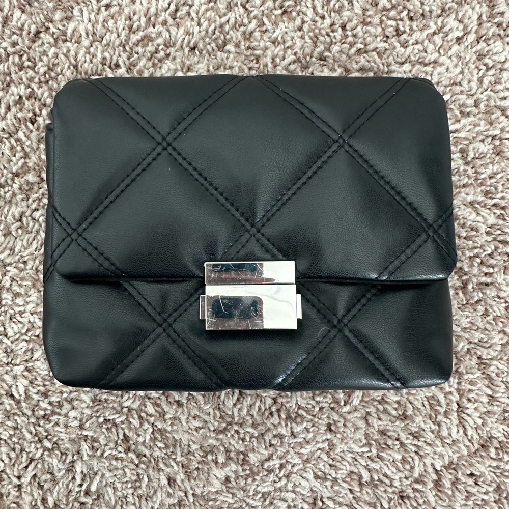 Quilted Black Crossbody Purse